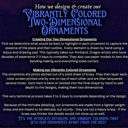 Texas State Shape Ornament, Colored Brass, Large 4.5", Personalize w Year Charm - Picture 7 of 8