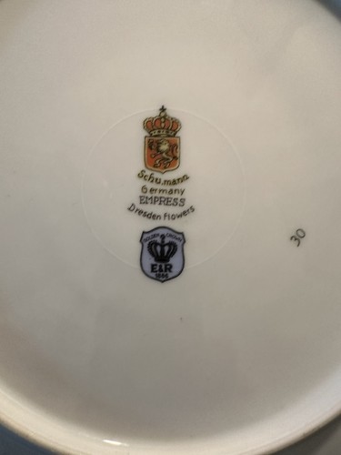 Set Of 6 Schumann Bavaria Empress Dresden Flowers 10” Dinner Plates Mint - Picture 9 of 11