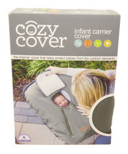 Cozy Cover Infant Carrier Cover - GRAY Dual Zipper Girl Or Boy