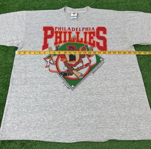 Camiseta Taz Vintage 1990 MLB Philadelphia Phillies x Looney Tunes Años 90 Para Hombre XL - Imagen 9 de 10