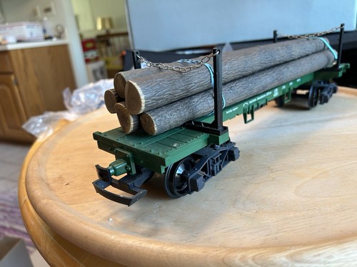LGB 4066 Logging Car W/Logs, G Scale, C7/EX, - Picture 6 of 13