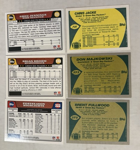 Brett Favre Plus More ~ Green Bay Packers 50 Karten Lot ~ Neuwertig! - Bild 12 von 24