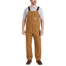 CARHARTT  Bib Overalls,30" Waist Sz,32" Inseam,Brn 491U97