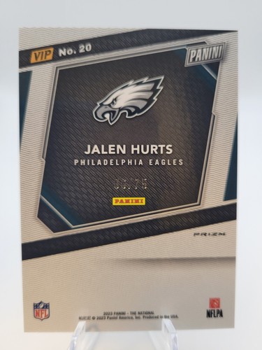 2023 Panini NSCC VIP Gold Pink Sparkle #20 Jalen Hurts /75 - Bild 2 von 3