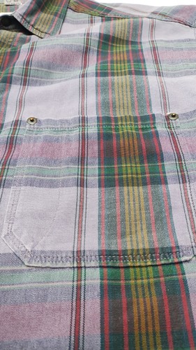 Territory Ahead Flanellhemd Herren Größe Large lila kariert Druckknopf Langarm - Bild 10 von 20