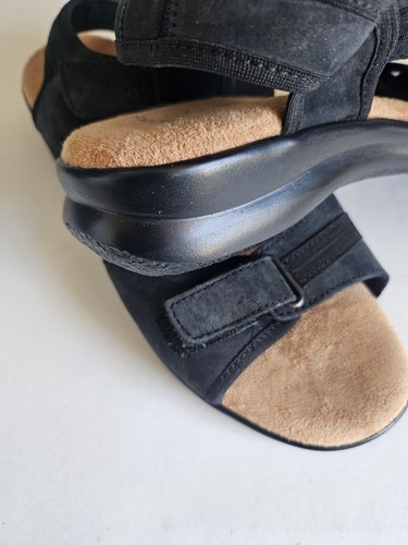 NEU - FLEXUS ANATOMIC WILDLEDER SCHWARZ KOMFORT SANDALEN GR. 38 US 7,5-8 - Bild 4 von 5