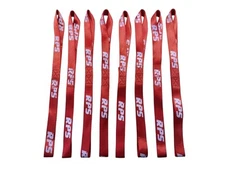 Racingpowersports Soft Loop Tie Down Straps 4500lbs Motorcycle ATV 8PCS 1x8 Red