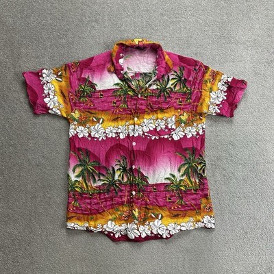 HAWAII Hemd Hawaiishirt Floral S Magnum Rockabilly Hawaiianer Aloha 21500 Rosa