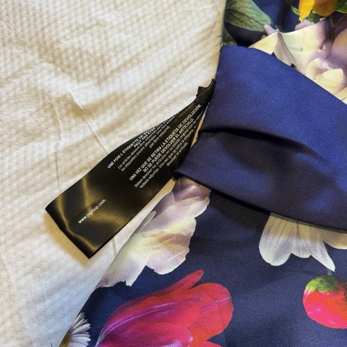 NEW! KAY UNGER NEW YORK Midi Dress Peony Floral Mikado Sleeveless Pockets Size 6 - Picture 12 of 13