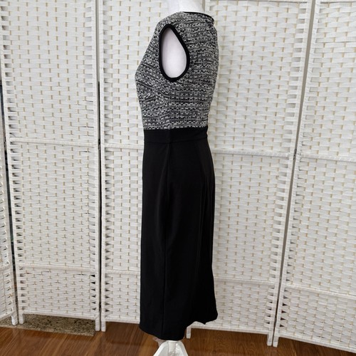 Abiti tubino Grace Karin tweed girocollo senza maniche patchwork bodycon - Foto 4 di 11