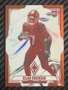 2023 Panini Phoenix Contours Bijan Robinson #CON-18 Orange /99 Rookie RC Falcons
