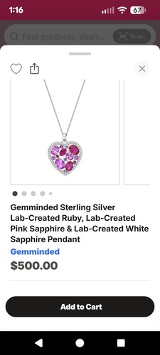 Gemminded Sterling Silver Lab-Created Ruby, Lab-Created Pink Sapphire &...