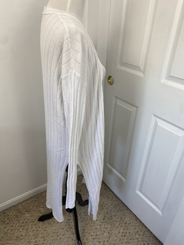 Free People Cardigan Aperto Grande Spolverino Cotone Lino BoHo Cottage Leggero - Foto 9 di 15