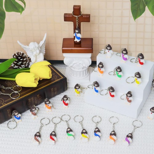100 Pcs Tiny Jesus Figures Christian Keychain Bulk Pocket Jesus Figurine Mini... - Picture 6 of 7