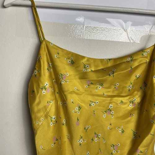 Bec And Bridge Silk Top Size 8 Yellow Camisole Sleeveless Floral - Picture 4 of 10