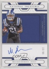 2022 Panini National Treasures Collegiate /99 Mataeo Durant #SS-MDU Auto