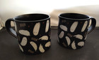 2Hyde & EEK! Boutique Ghost Mug Black Boo Print Halloween Stoneware Cup 16oz NEW