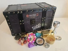 Bacardi 1862 Treasure Chest Trunk Box Storage Box Novelty Cocktail  inc Treasure