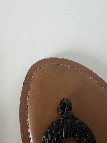Merona Women's Sandals Black Braided Size 8 - Picture 6 of 8