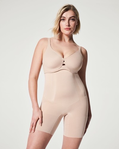 $78 NUEVO SIN ETIQUETAS SPANX OnCore Cintura Alta Medio Muslo Modelador Pantalones Cortos Suave Desnudo Talla GRANDE - Imagen 2 de 10