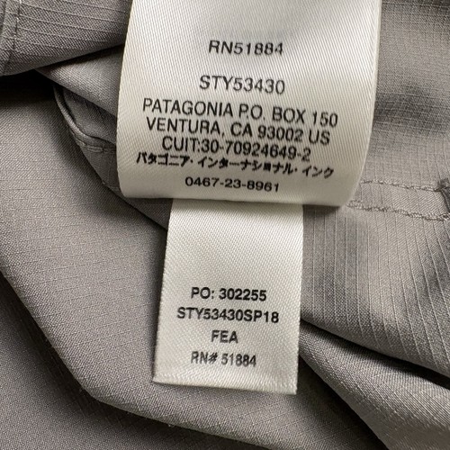 Patagonia Hemd Herren Größe Small Skiddore Langarm grau Reißverschluss Tasche Knopf - Bild 21 von 21