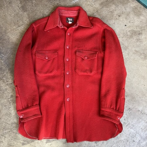 Vintage 60er Woolrich Wollhemd Gr. 16 XL distressed Grunge chamois outdoor vt - Bild 1 von 8