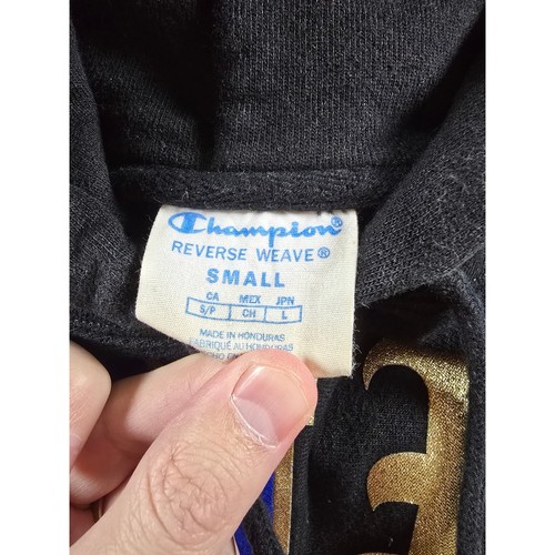 Champion Sudadera con Capucha Tejido Inverso Para Hombres S Negra Deletrear Pesado Atletismo - Imagen 8 de 13