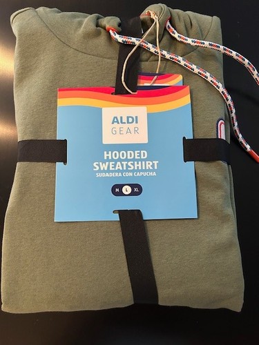 Sudadera con Capucha Pullover Sudadera con Capucha Aldi Gear NUEVA Talla L Verde Otoño 2025