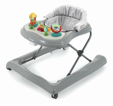Puggle Baby Walker Stars Theme, 3 Height Adjustable, Foldable, Play Tray Plastic
