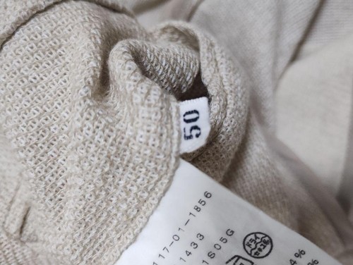RING JACKET FOR SHIPS Linen Cotton Tailored Jacket Beige Men's L Size 50 Used - Picture 5 of 7
