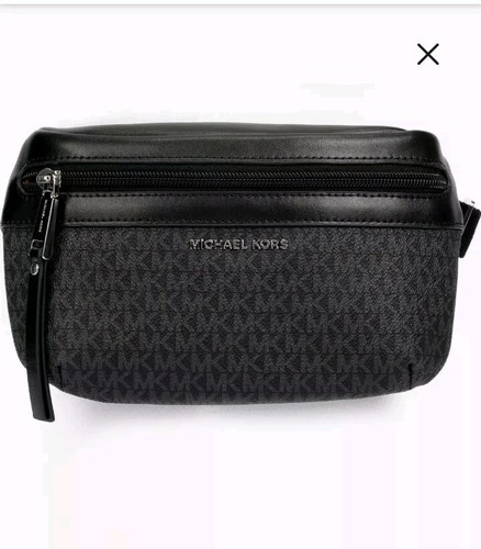Michael Kors Bauchtasche Gürteltasche schwarz Signature beschichtetes Canvas & Leder neu - Bild 1 von 14