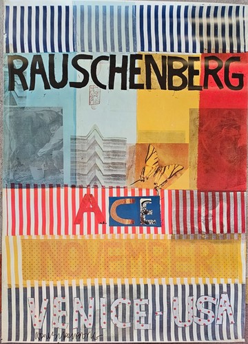 Robert Rauschenberg HAND SIGNED Venice CA Pop Art Poster '77 Ace Gallery XL 71" - Picture 3 of 14