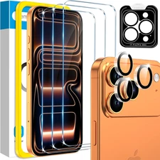 Compatible for 3 Pack Iphone 17 Pro Max Screen Protector with 1 Set Camera Lens
