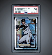 Paul Skenes 2024 Topps Bowman Chrome Mega Box Baseball Prospects RC PSA Mint 9