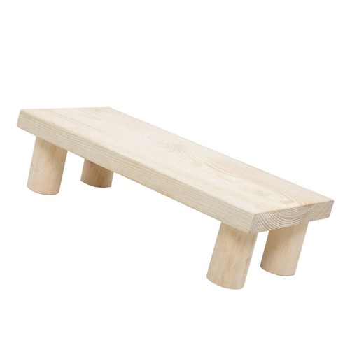 1pc Wood Footstool Household Kid Stool Living Room Stool Furniture (Wood Color) - Picture 6 of 12