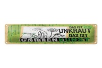Blechschild Spruch 46X10 Cm Kein Unkraut Das Ist Gartenkunst Deko Schild