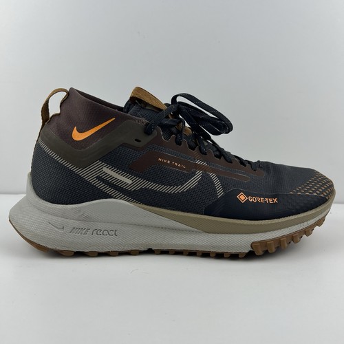 Nike React Pegasus Trail 4 Hombres 10 Zapatos Gore-Tex Gris Marrón FD5841-001 - Imagen 11 de 13
