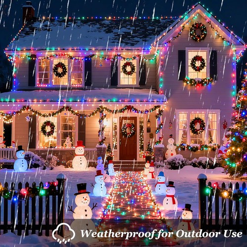 1500 LED 470FT Christmas Lights Outdoor, Christmas String Fairy Lights with Time - Picture 3 of 7