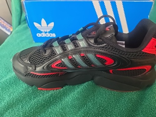 adidas Originals OZMILEN Men's SZ-7.5 Trainers in Black Red Green New With Box. - Picture 4 of 11