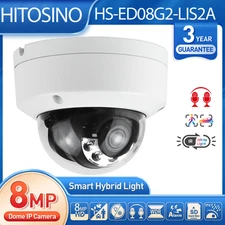 8MP 4K Fixed Dome IP Camera AI Hybrid Light Dual MIC Face Motion detection Alarm