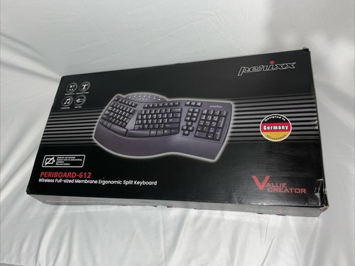 PERIBOARD 612 2.4GHz & Bluetooth Wireless Ergonomic Split Keyboard & Receiver - Picture 1 of 24