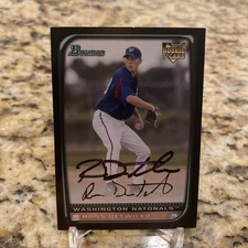 Ross Detwiler Signed autographed Card 2008 Topps Bowman #207 Nationals Rookie RC