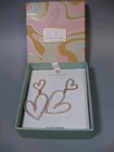 House Of Harlow 1960 Earrings Hearts Glass Stones NEW