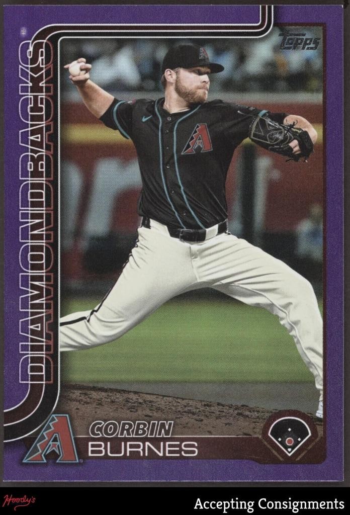 2025 Topps Purple Foil #394 Corbin Burnes 024/250 DIAMONDBACKS
