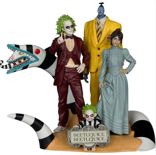 Movie Maniacs Beetlejuice Beetlejuice Modellino in posa scala 6 pollici confezione da 4 "MIB" - Foto 4 di 4