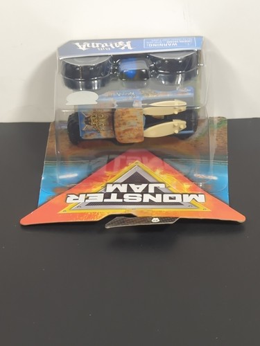Monster Jam Truck New Big Kahuna 1:64 2019 Blue Driver Man Poster New In Box - Picture 7 of 11