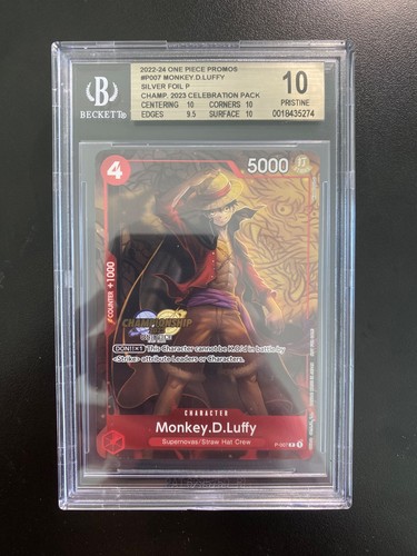 Monkey.D.Luffy (007) (CS 2023 Celebration Pack) One Piece Promotion Cards BGS 10