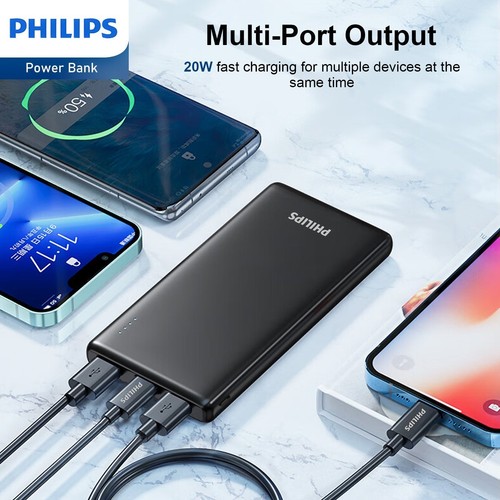 Philips Mobile Battery Power Bank 10,000mAh PD High capacity DLP1813 - Picture 4 of 12