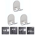 3pcs Halter Edelstahlhaken Badezimmer Küchenorganisator Versorgung
