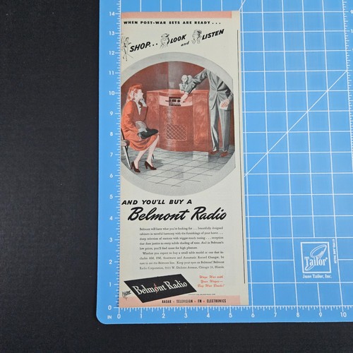 1945 Belmont Radio Corp Vintage Print Ad Buy War Bonds TV Radar AM FM Shortwave - Picture 6 of 6